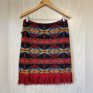 Cowgirl Justice Southwest Fringe Skirt Size M NWT